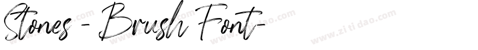 Stones - Brush Font字体转换